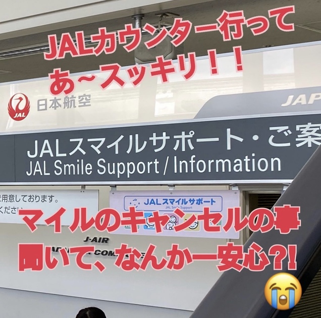 マイル、スマイルJALカウンター✈️